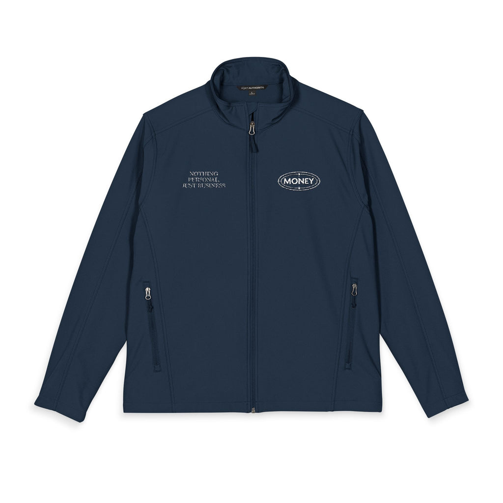 Embroidered Men's Soft Shell Jacket - Classic Black Workwear